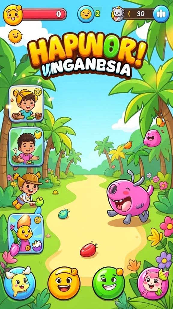 Screenshot dari mode permainan bingo yang mendebarkan.