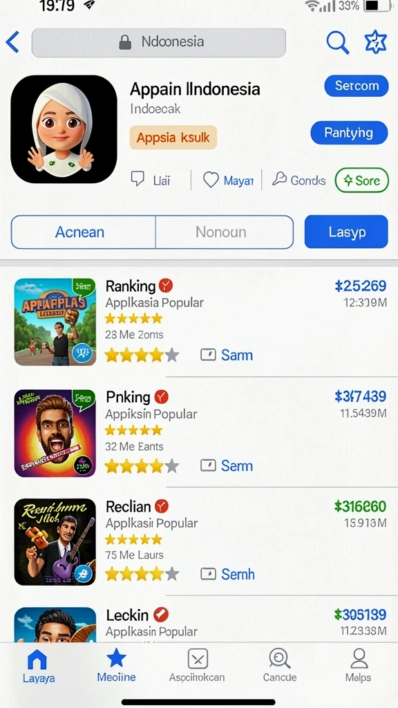 Beragam pilihan permainan yang memikat pengguna.