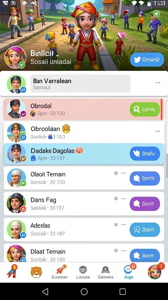 Karakter-karakter unik dalam permainan.