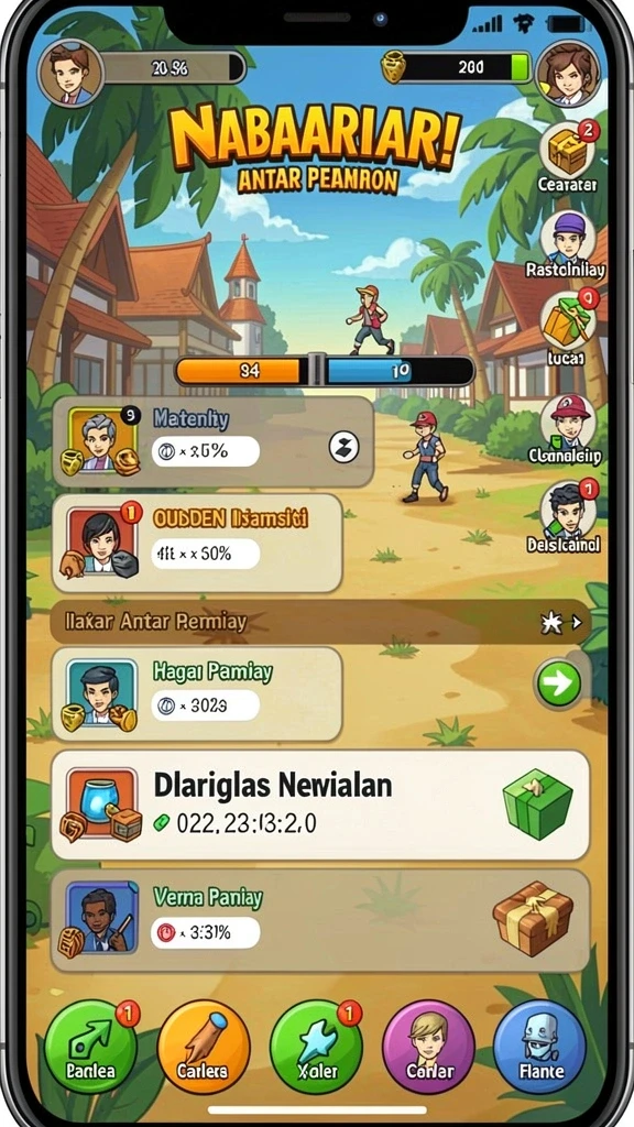 Grafis yang menawan dan penuh warna.