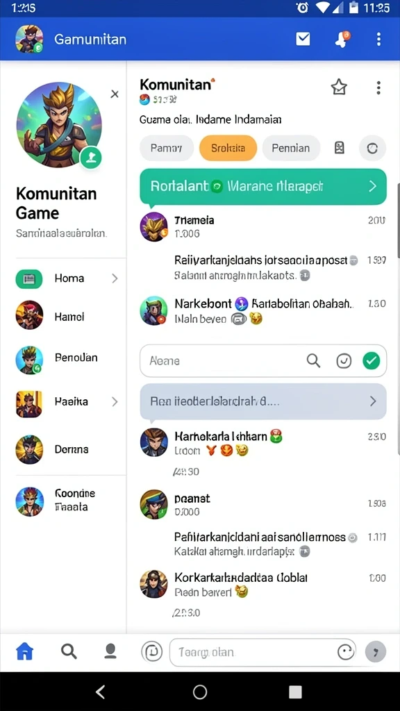 Interaksi sosial dengan teman-teman di dalam game.