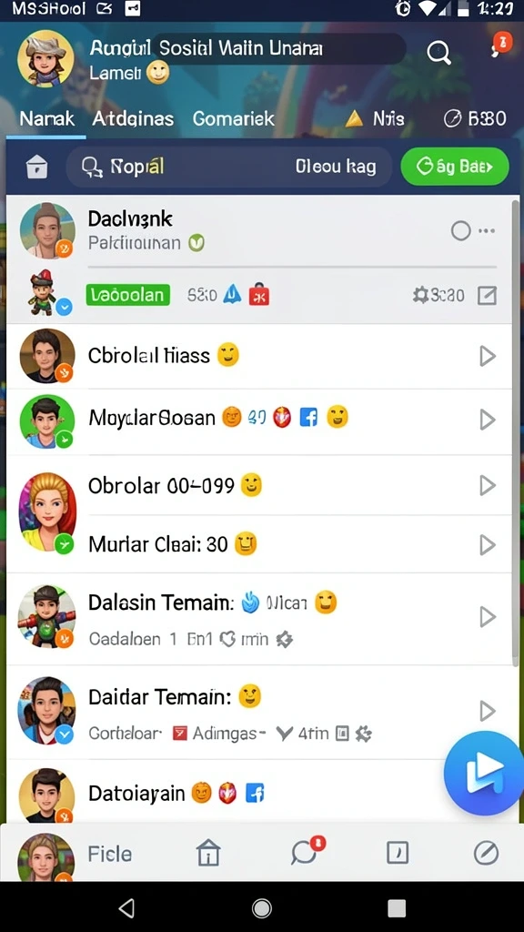 Screenshot ketiga memperlihatkan pengembangan karakter dengan berbagai senjata.