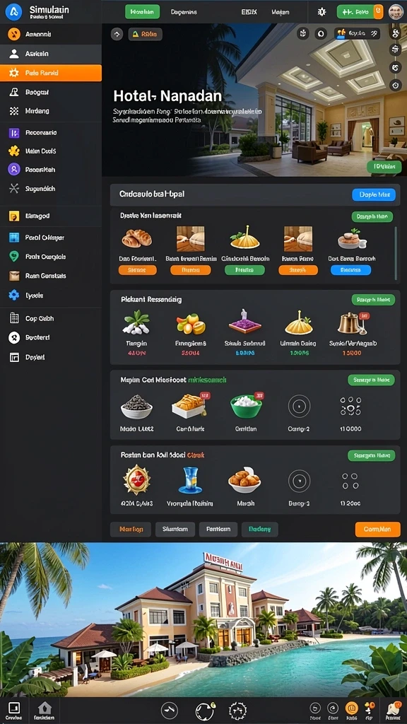 Fitur chat untuk berinteraksi dengan pemain lain.