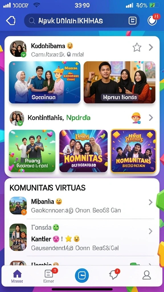 Fitur interaksi komunitas dalam RP6789.
