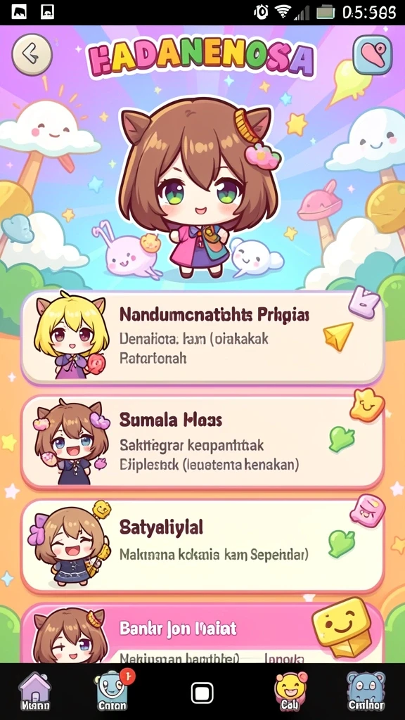 Karakter samurai dengan desain unik dan menarik.