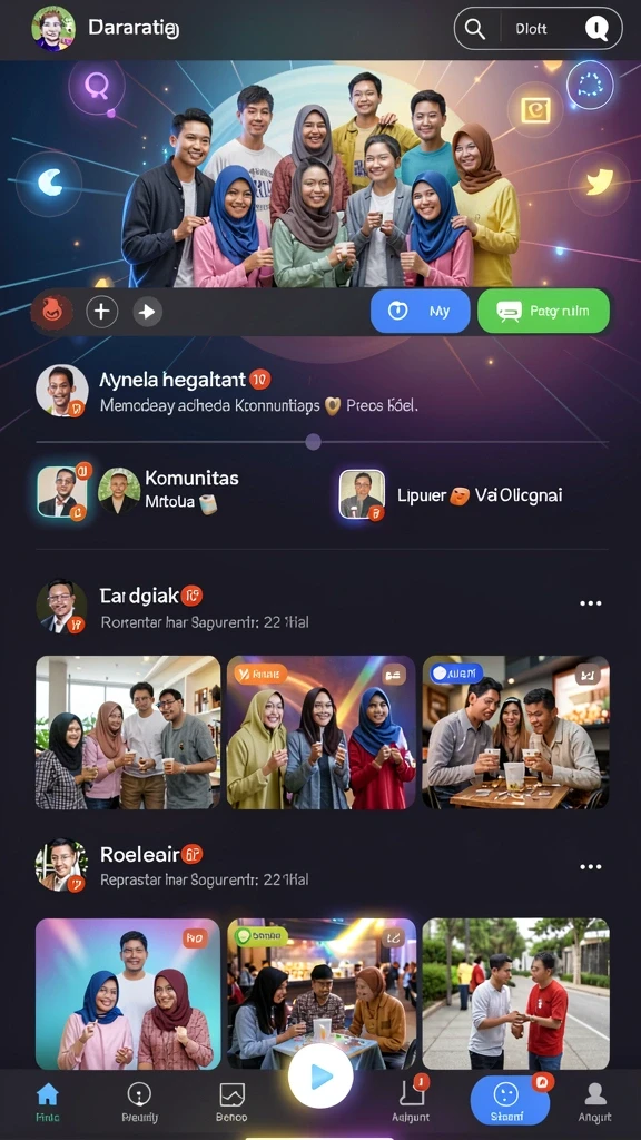 Fitur permainan yang beragam dan seru.