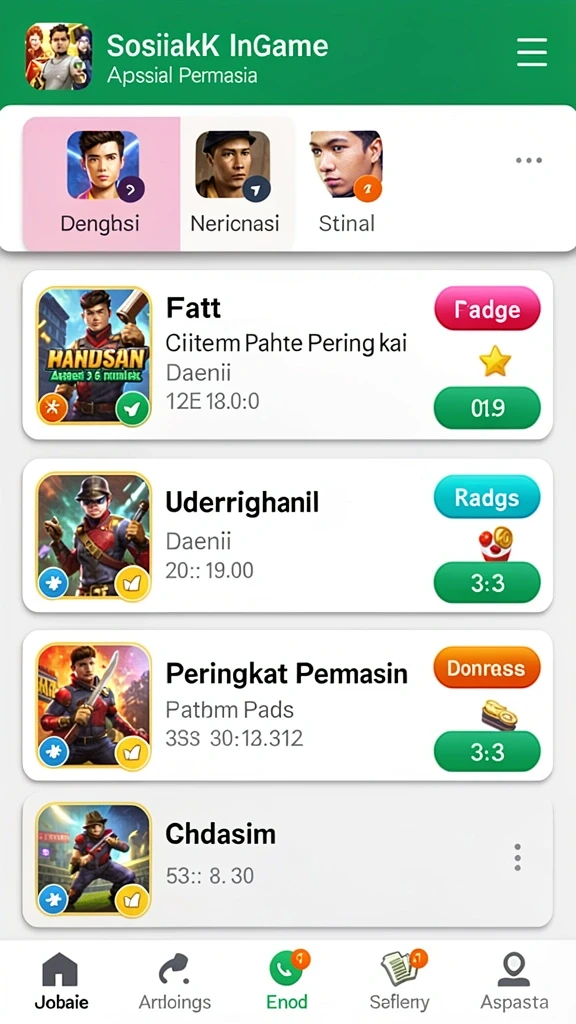 Screenshot fitur permainan yang menarik.